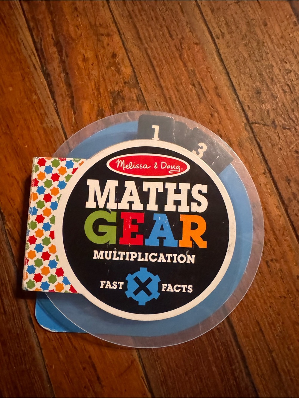 Melissa & Doug Maths Gear Multiplication Toy - Blue, Black, Green, Red, Orange
